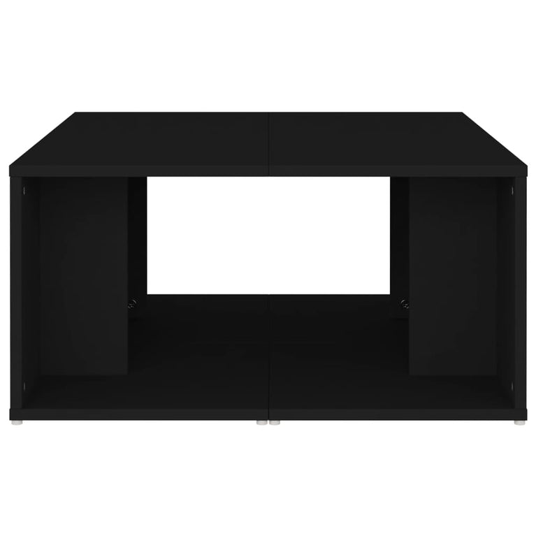 Salontafels 4 st 33x33x33 cm spaanplaat zwart MeubelReus