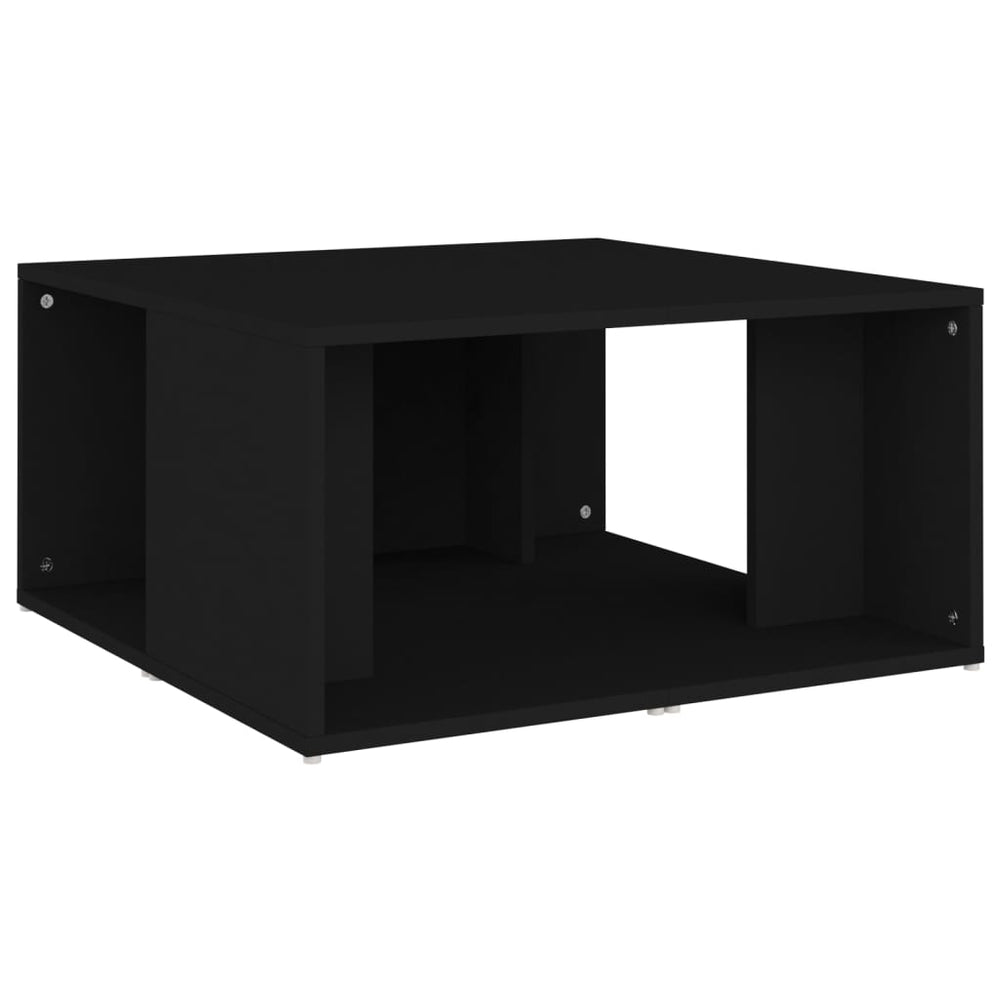 Salontafels 4 st 33x33x33 cm spaanplaat zwart MeubelReus