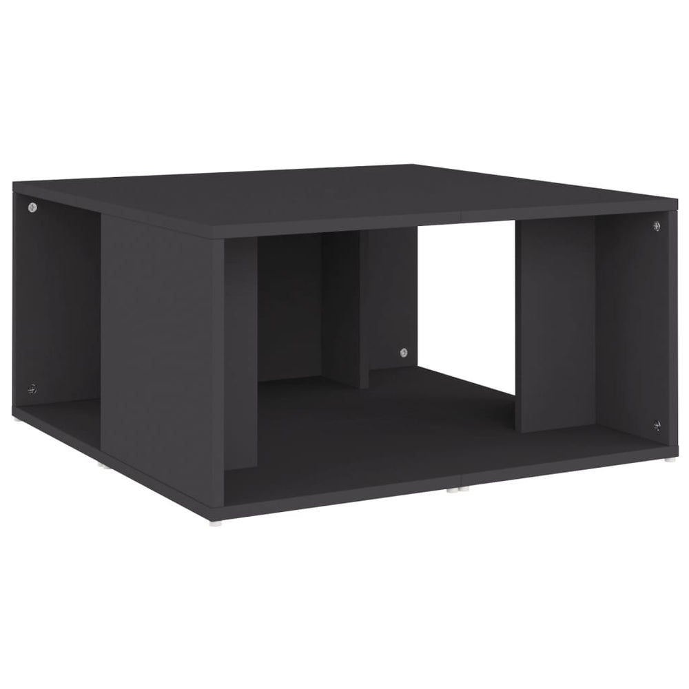 Salontafels 4 st 33x33x33 cm spaanplaat grijs MeubelReus