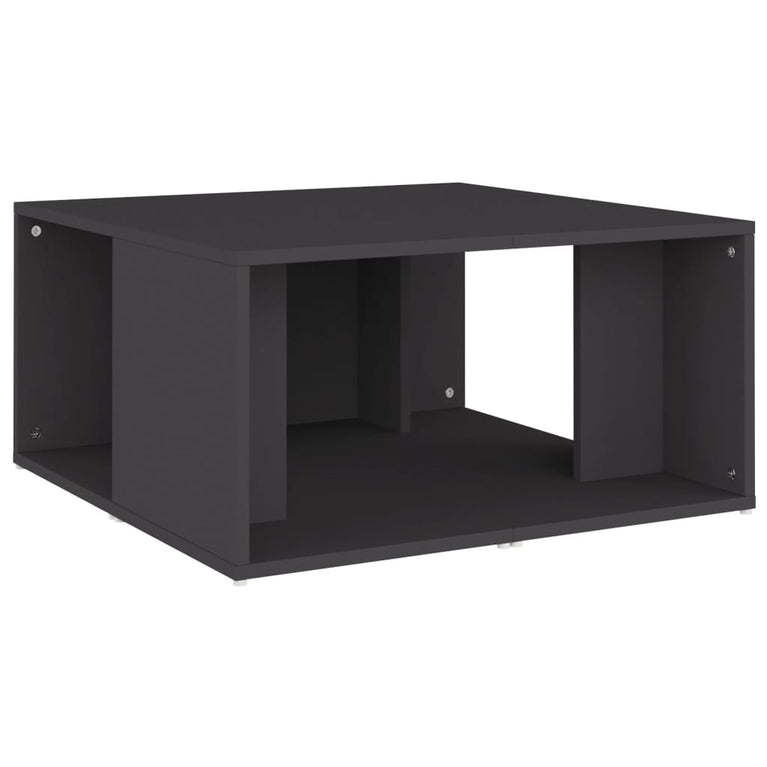Salontafels 4 st 33x33x33 cm spaanplaat grijs MeubelReus
