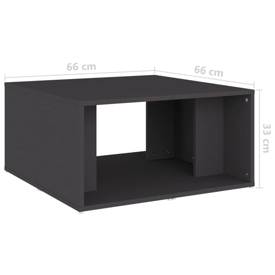 Salontafels 4 st 33x33x33 cm spaanplaat grijs MeubelReus