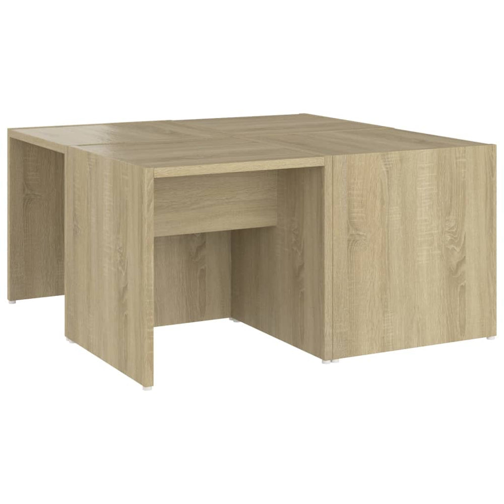 Salontafels 4 st 33x33x33 cm spaanplaat sonoma eikenkleurig MeubelReus