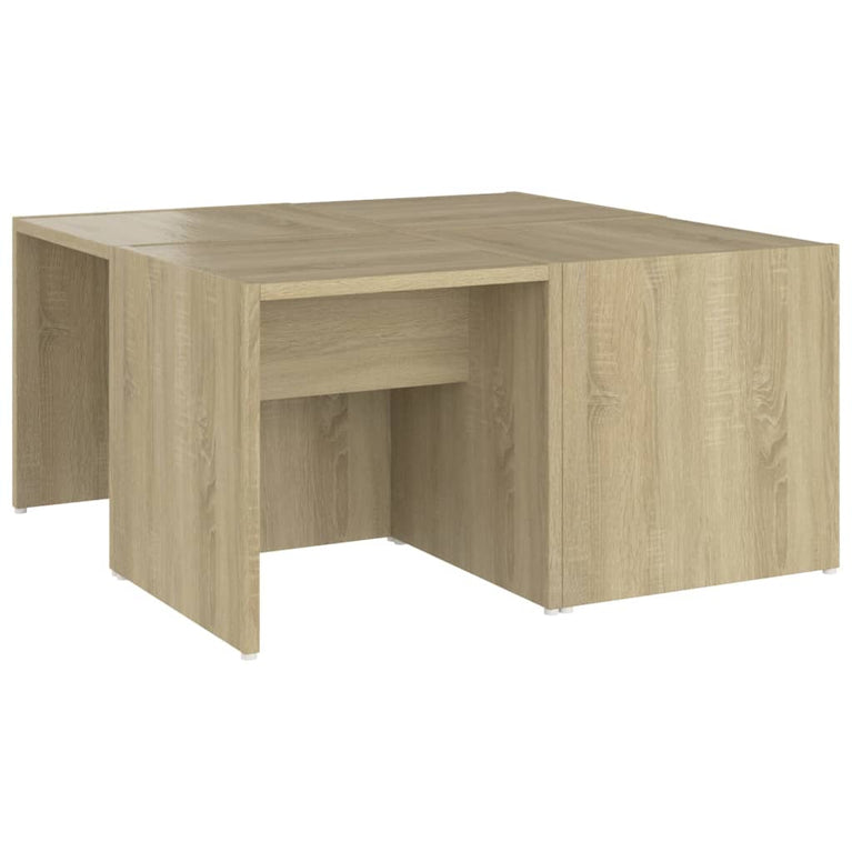 Salontafels 4 st 33x33x33 cm spaanplaat sonoma eikenkleurig MeubelReus