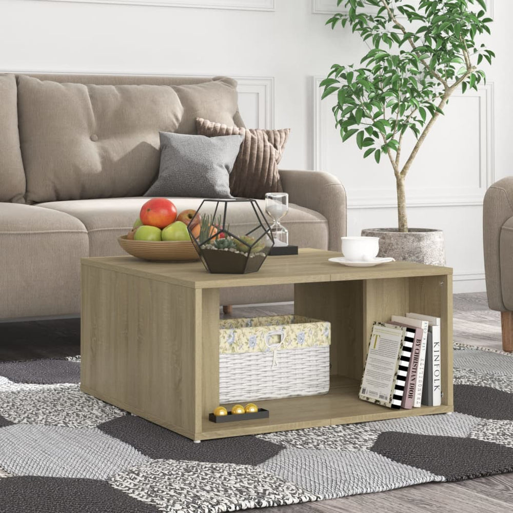 Salontafels 4 st 33x33x33 cm spaanplaat sonoma eikenkleurig MeubelReus