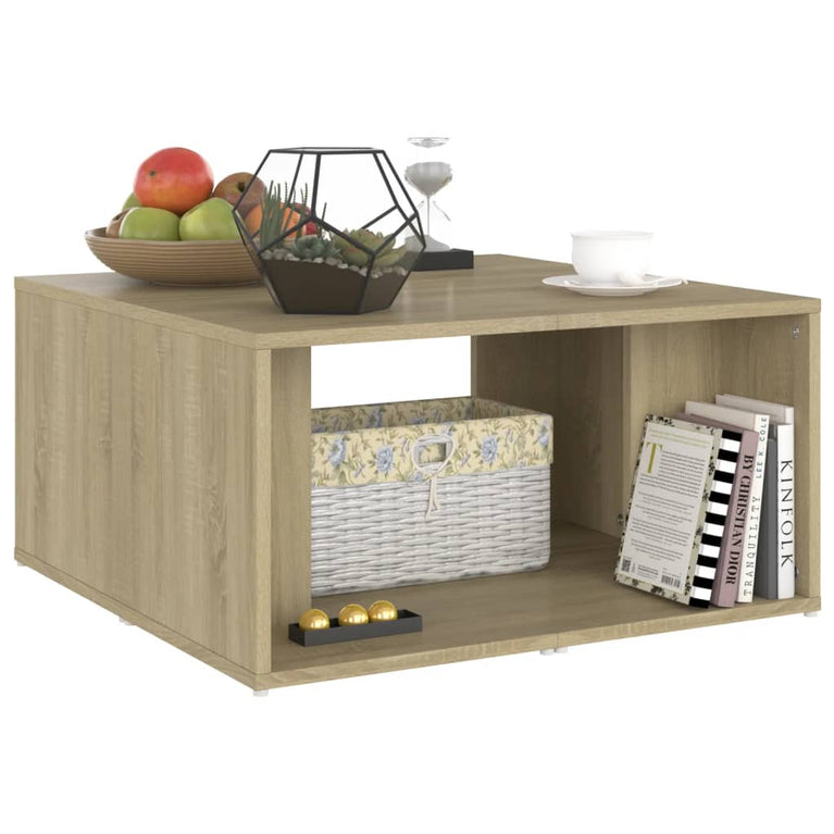 Salontafels 4 st 33x33x33 cm spaanplaat sonoma eikenkleurig MeubelReus