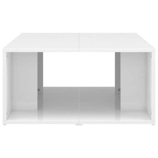 Salontafels 4 st 33x33x33 cm spaanplaat hoogglans wit MeubelReus