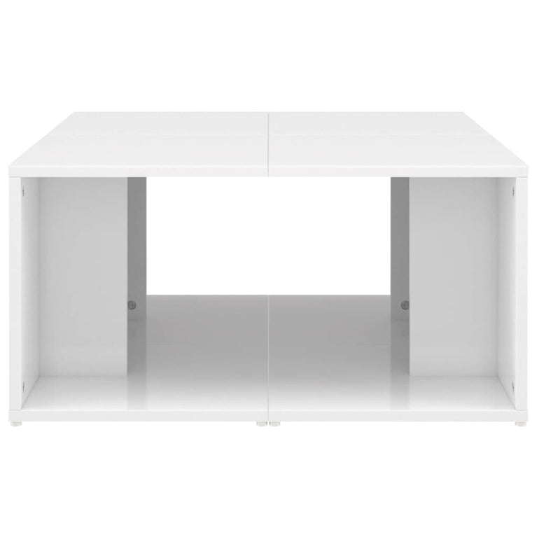 Salontafels 4 st 33x33x33 cm spaanplaat hoogglans wit MeubelReus