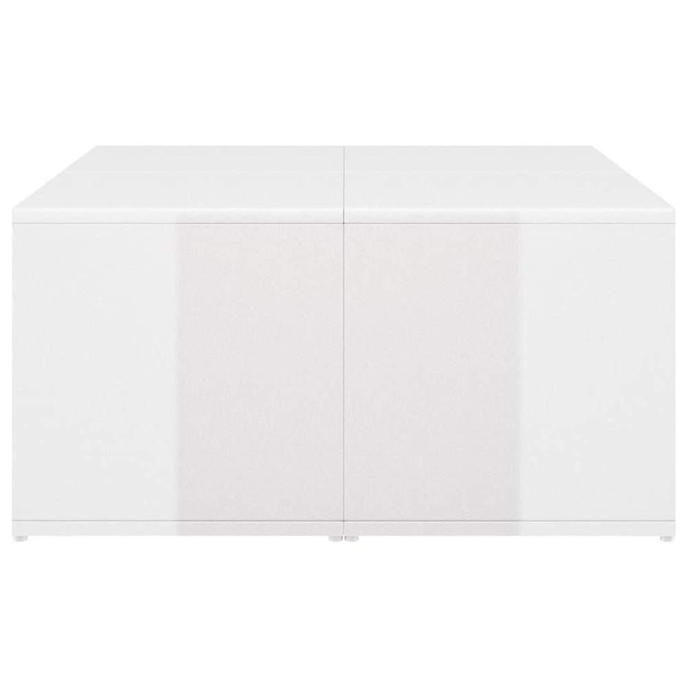 Salontafels 4 st 33x33x33 cm spaanplaat hoogglans wit MeubelReus