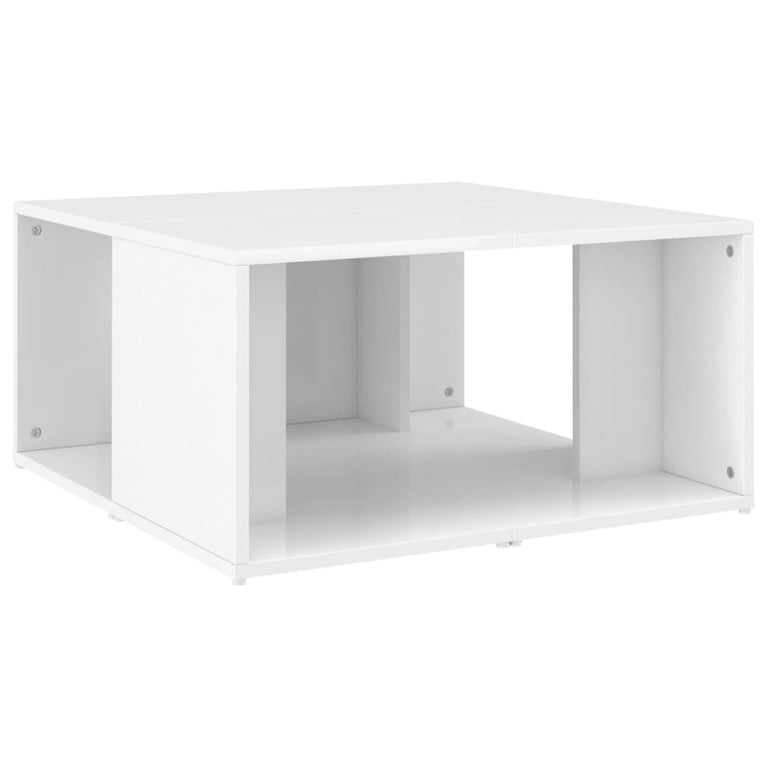 Salontafels 4 st 33x33x33 cm spaanplaat hoogglans wit MeubelReus