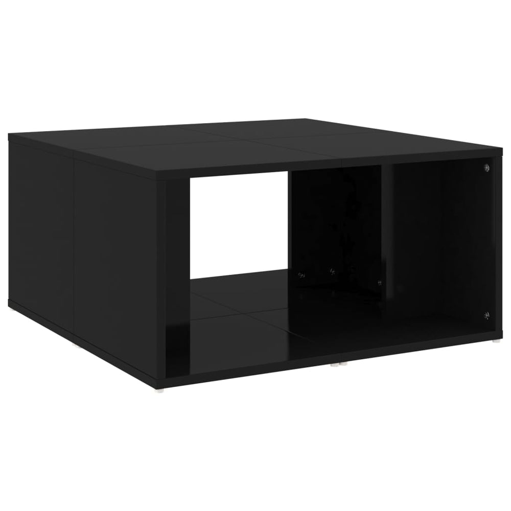 Salontafels 4 st 33x33x33 cm spaanplaat hoogglans zwart MeubelReus