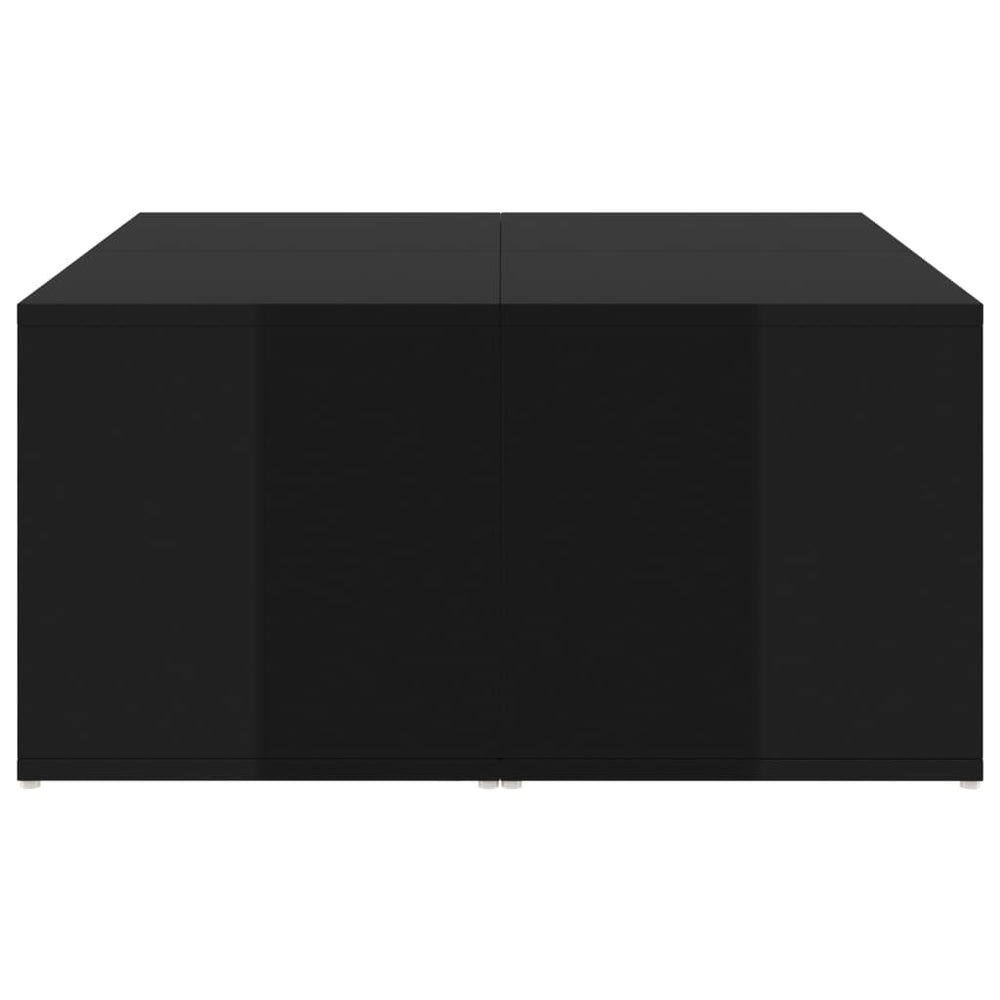 Salontafels 4 st 33x33x33 cm spaanplaat hoogglans zwart MeubelReus