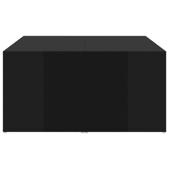Salontafels 4 st 33x33x33 cm spaanplaat hoogglans zwart MeubelReus