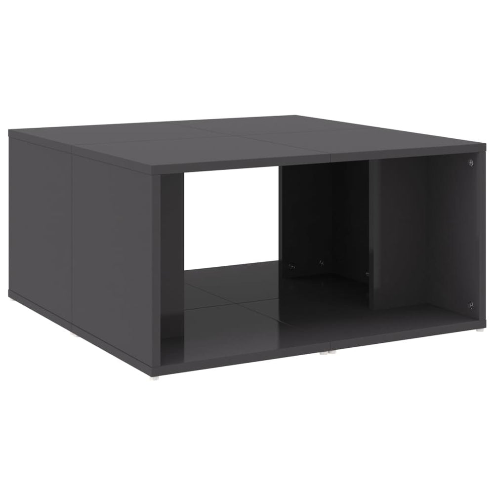 Salontafels 4 st 33x33x33 cm spaanplaat hoogglans grijs MeubelReus