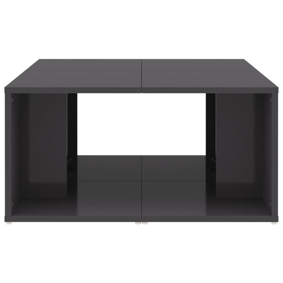 Salontafels 4 st 33x33x33 cm spaanplaat hoogglans grijs MeubelReus