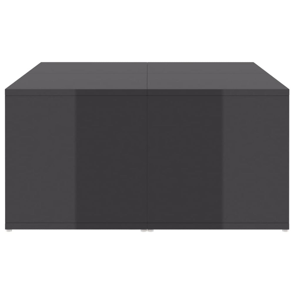 Salontafels 4 st 33x33x33 cm spaanplaat hoogglans grijs MeubelReus