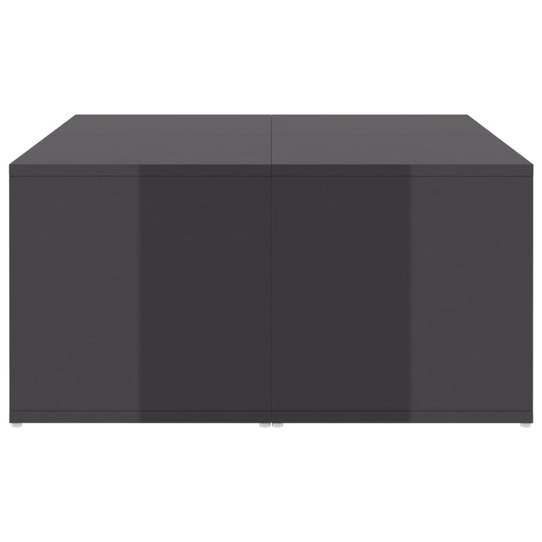 Salontafels 4 st 33x33x33 cm spaanplaat hoogglans grijs MeubelReus