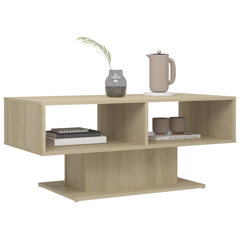 Salontafel 103,5x50x44,5 cm spaanplaat sonoma eikenkleurig MeubelReus