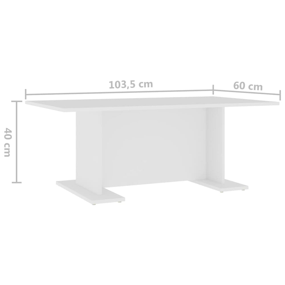 Salontafel 103,5x60x40 cm spaanplaat wit MeubelReus