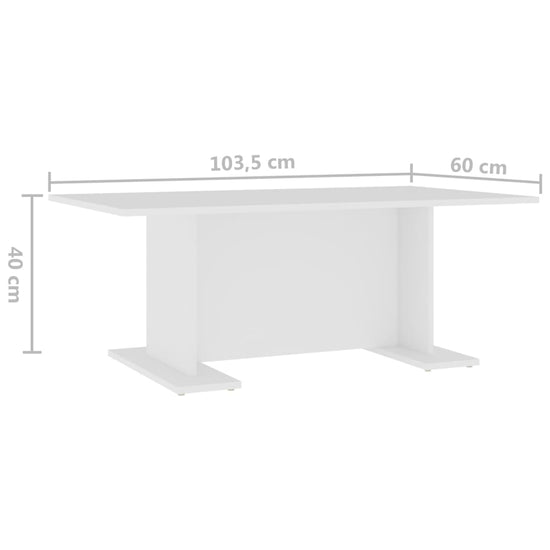 Salontafel 103,5x60x40 cm spaanplaat wit MeubelReus