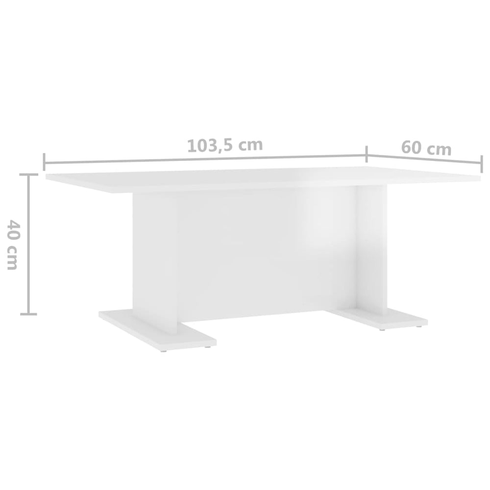 Salontafel 103,5x60x40 cm spaanplaat hoogglans wit MeubelReus