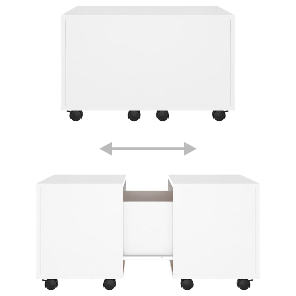 Salontafel 60x60x38 cm spaanplaat wit MeubelReus