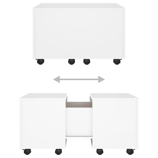 Salontafel 60x60x38 cm spaanplaat wit MeubelReus