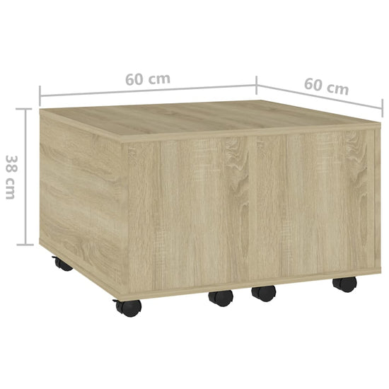 Salontafel 60x60x30 cm spaanplaat sonoma eikenkleurig MeubelReus