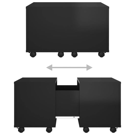 Salontafel 60x60x38 cm spaanplaat hoogglans zwart MeubelReus