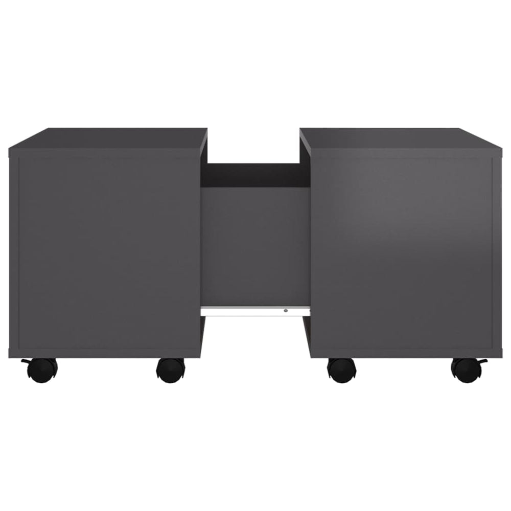 Salontafel 60x60x38 cm spaanplaat hoogglans grijs MeubelReus