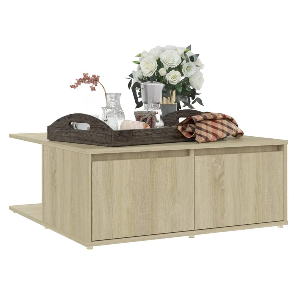 Salontafel 80x80x31 cm spaanplaat sonoma eikenkleurig MeubelReus