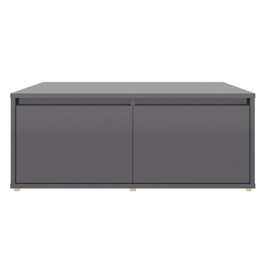 Salontafel 80x80x31 cm spaanplaat hoogglans grijs MeubelReus