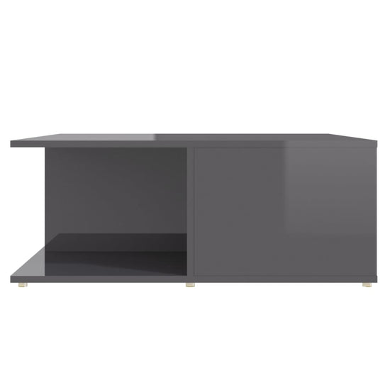 Salontafel 80x80x31 cm spaanplaat hoogglans grijs MeubelReus