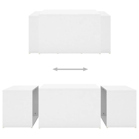 3-delige Salontafelset 60x60x38 cm bewerkt hout wit MeubelReus