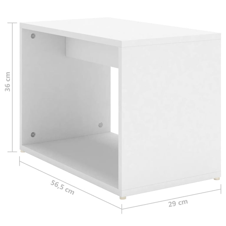 3-delige Salontafelset 60x60x38 cm bewerkt hout wit MeubelReus