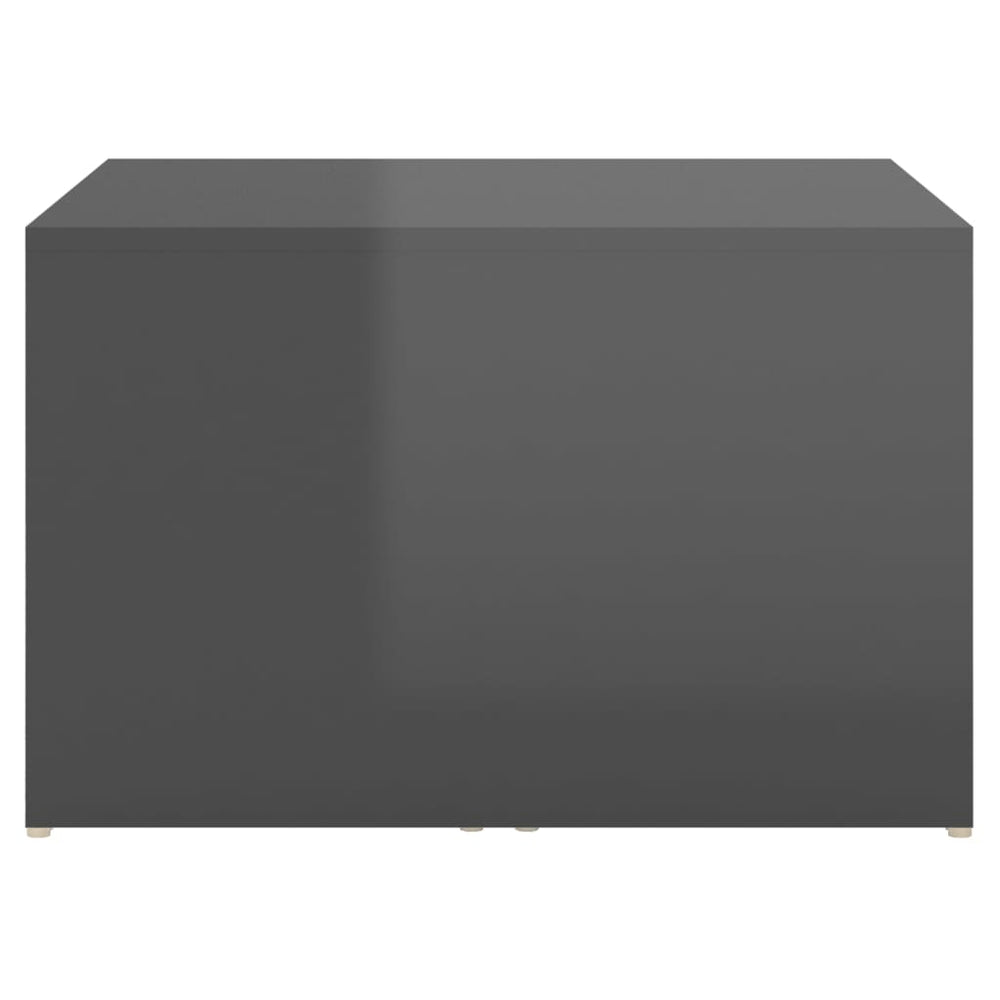 3-delige Salontafelset 60x60x38 cm hoogglans grijs MeubelReus