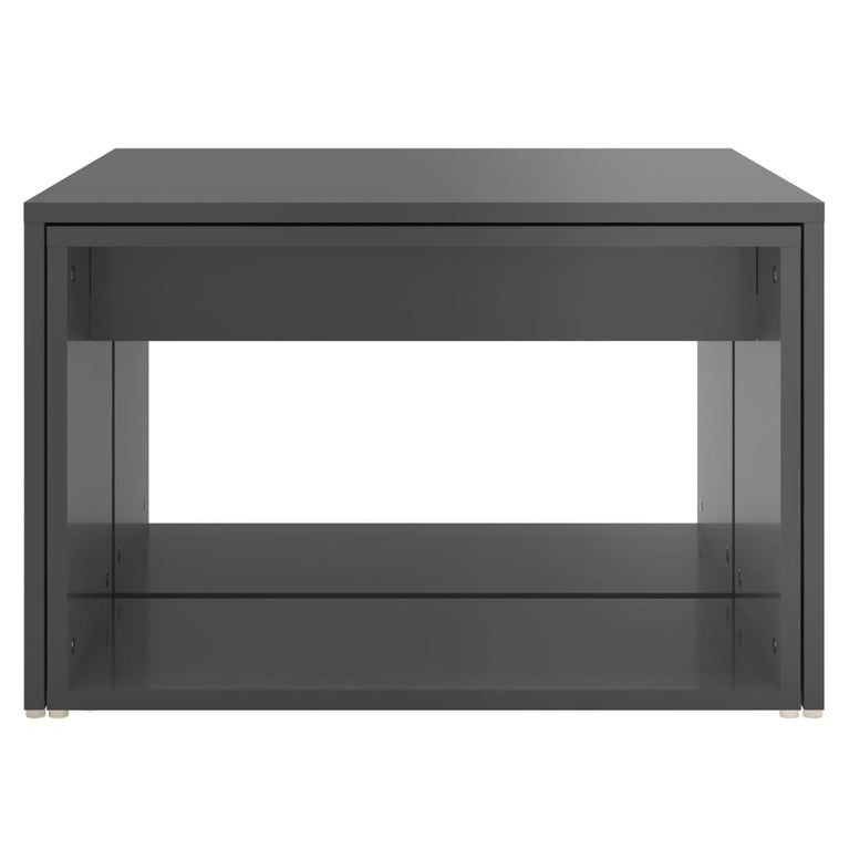 3-delige Salontafelset 60x60x38 cm hoogglans grijs MeubelReus