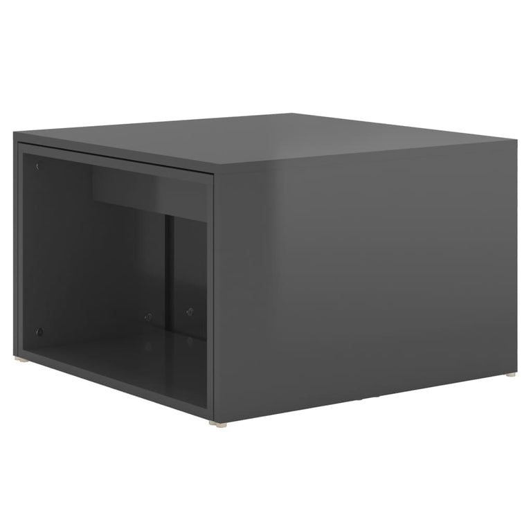 3-delige Salontafelset 60x60x38 cm hoogglans grijs MeubelReus