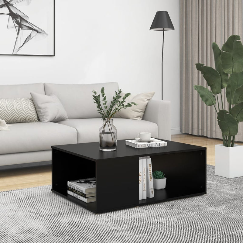 Salontafel 90x67x33 cm spaanplaat zwart MeubelReus