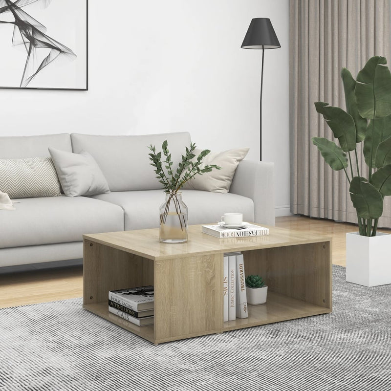 Salontafel 90x67x33 cm spaanplaat sonoma eikenkleurig MeubelReus