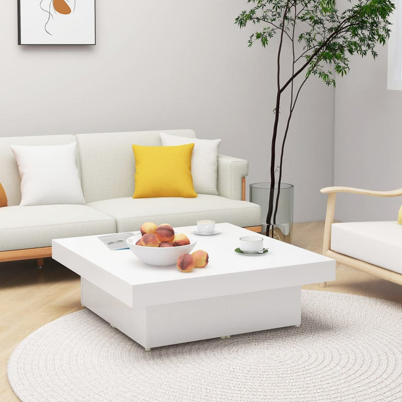 Salontafel 90x90x28 cm spaanplaat wit MeubelReus