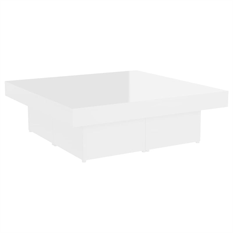 Salontafel 90x90x28 cm spaanplaat hoogglans wit MeubelReus