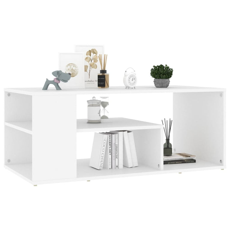 Salontafel 100x50x40 cm spaanplaat wit MeubelReus