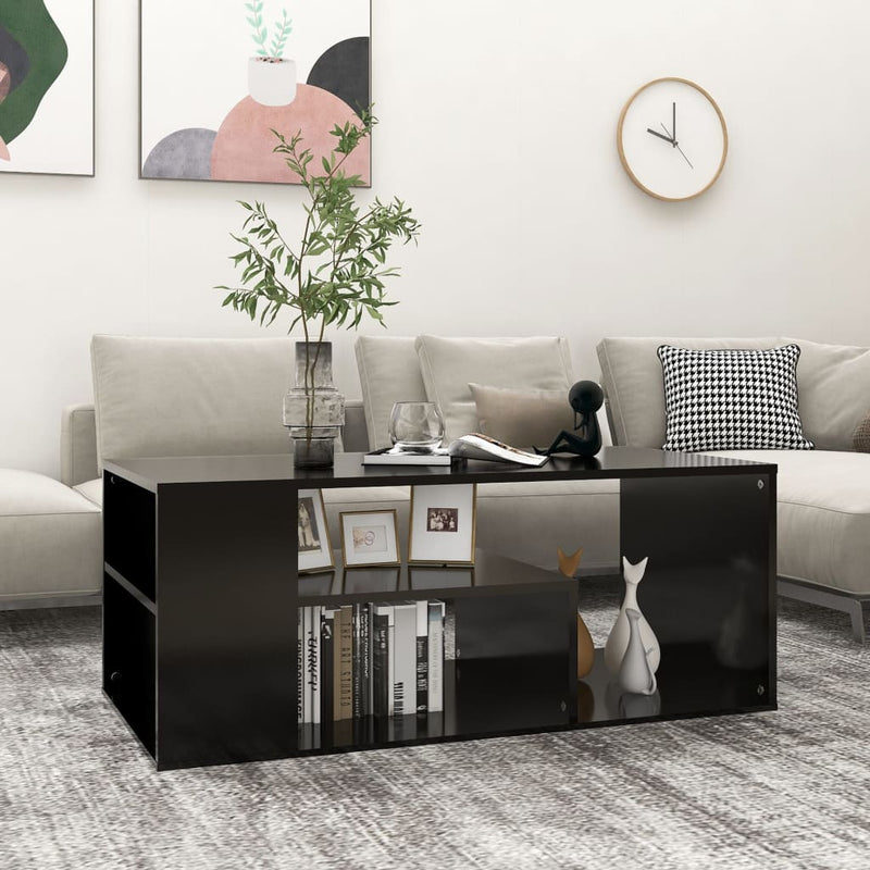 Salontafel 100x50x40 cm spaanplaat zwart MeubelReus