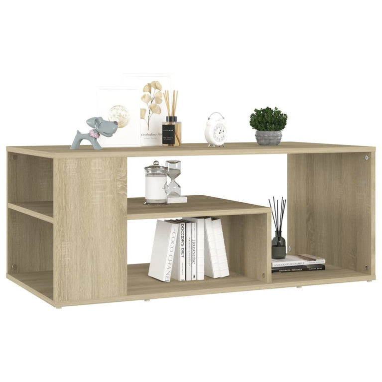 Salontafel 100x50x40 cm spaanplaat sonoma eikenkleurig MeubelReus
