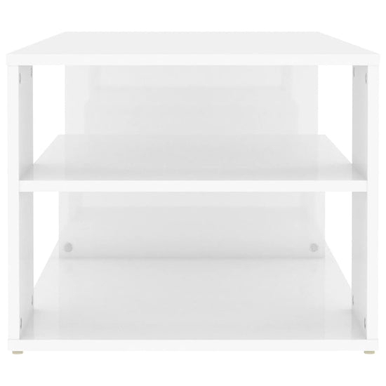 Salontafel 100x50x40 cm spaanplaat hoogglans wit MeubelReus