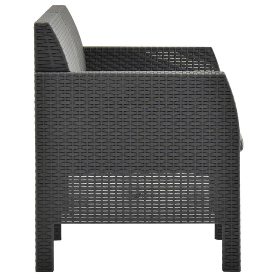 2-delige Loungeset met kussens PP rattan antracietkleurig MeubelReus