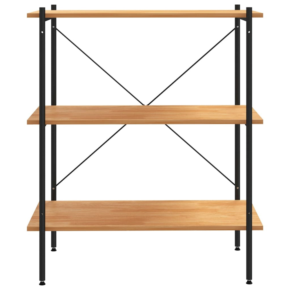 Opbergrek 3-laags 80x40x92 cm zwart en eikenkleurig MeubelReus