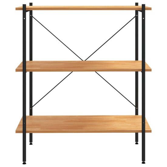 Opbergrek 3-laags 80x40x92 cm zwart en eikenkleurig MeubelReus