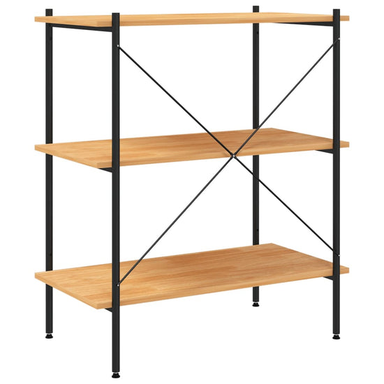 Opbergrek 3-laags 80x40x92 cm zwart en eikenkleurig MeubelReus