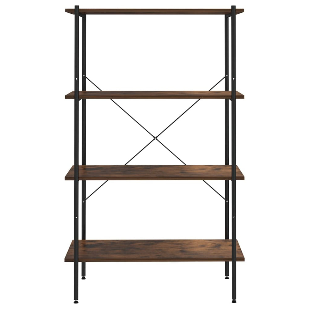 Opbergrek 4-laags 80x40x130 cm zwart en donkerhoutkleurig MeubelReus